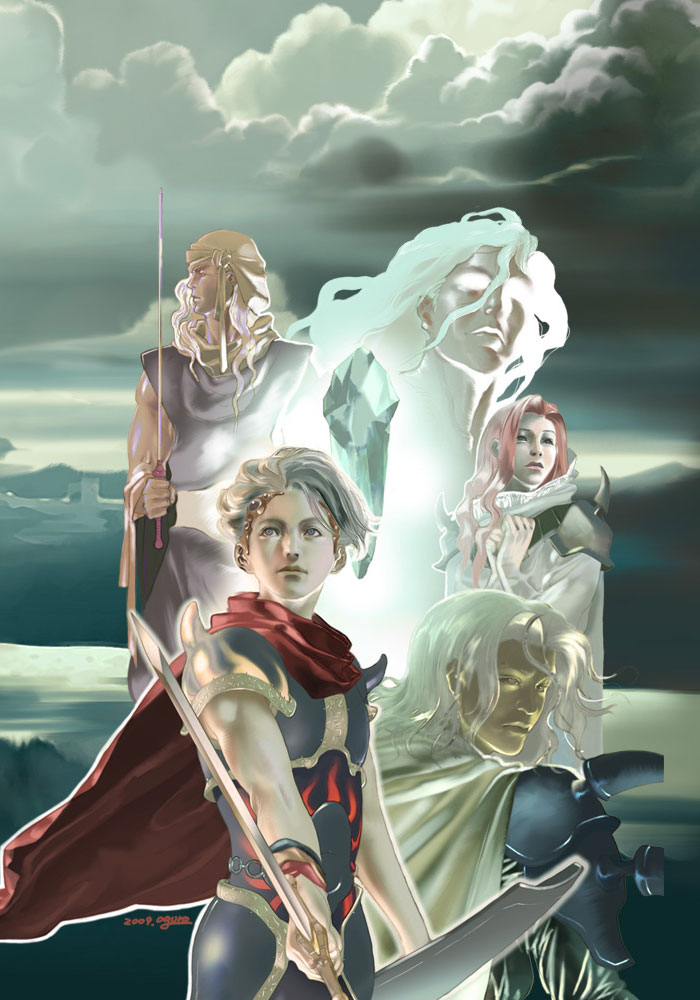 Main Characters Poster Art from Final Fantasy IV: The After Years