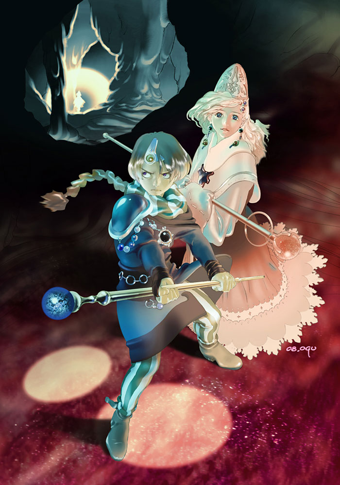 Palom & Leonora Art from Final Fantasy IV: The After Years