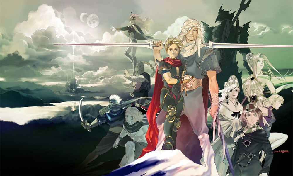 Main Characters Illustration from Final Fantasy IV: The After Years