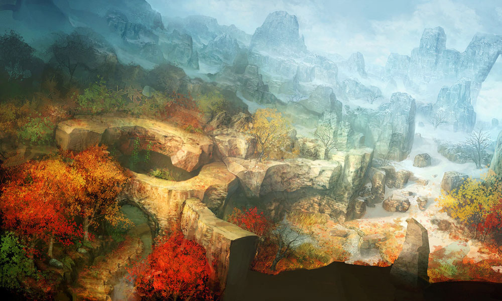 Landscape Illustration from Final Fantasy Crystal Chronicles: Crystal Bearers