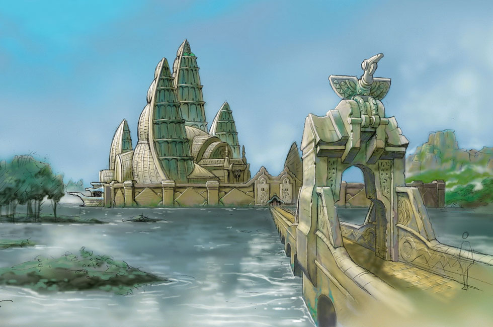 Town Gate Illustration from Grandia III
