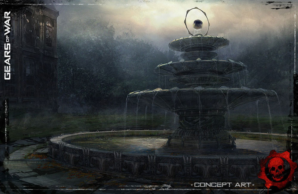 Adam's House Fountain Art from Gears of War