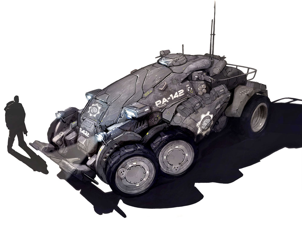 Armadillo APC Art from Gears of War