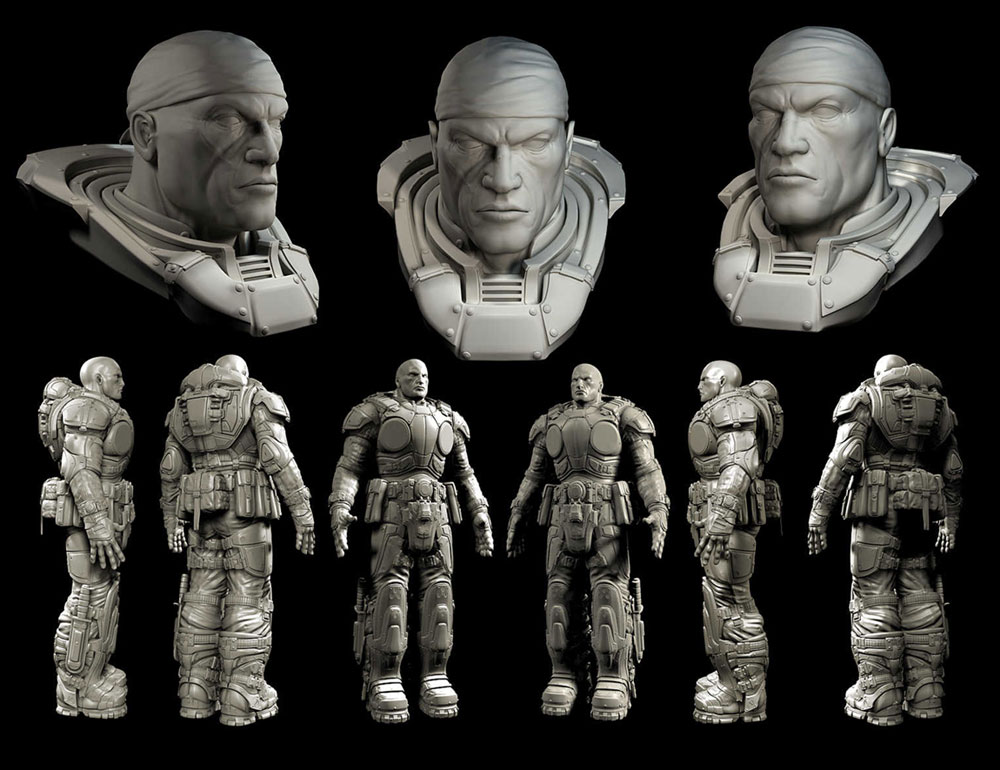 Character Models Art from Gears of War
