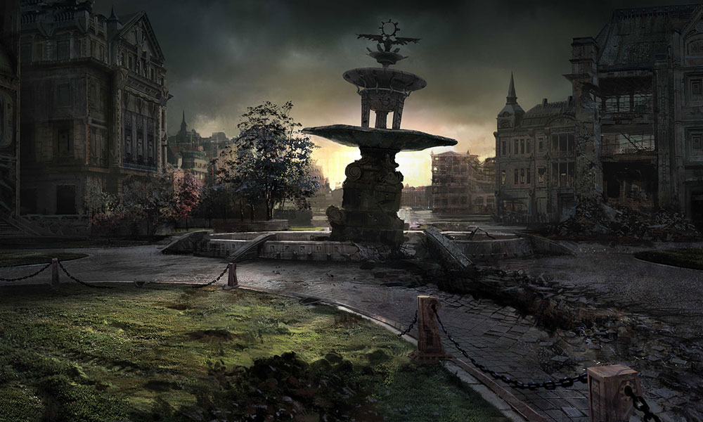 Ephyra Plaza Art from Gears of War