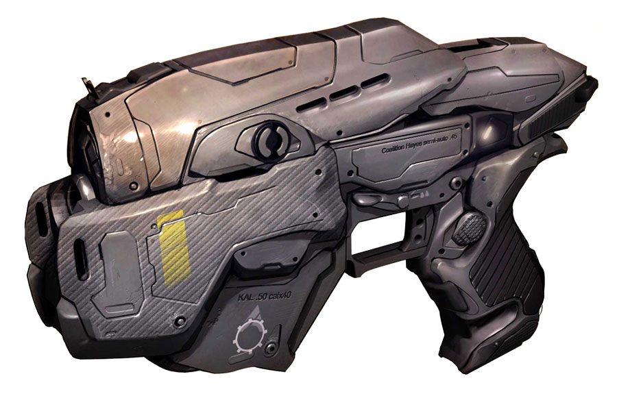 Snub Pistol Art from Gears of War