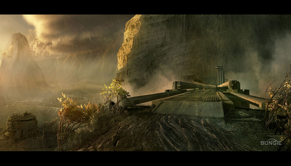 Outpost Concept Art from Halo: Reach