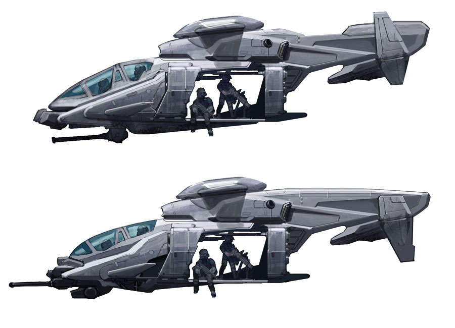Falcon Concept Art from Halo: Reach