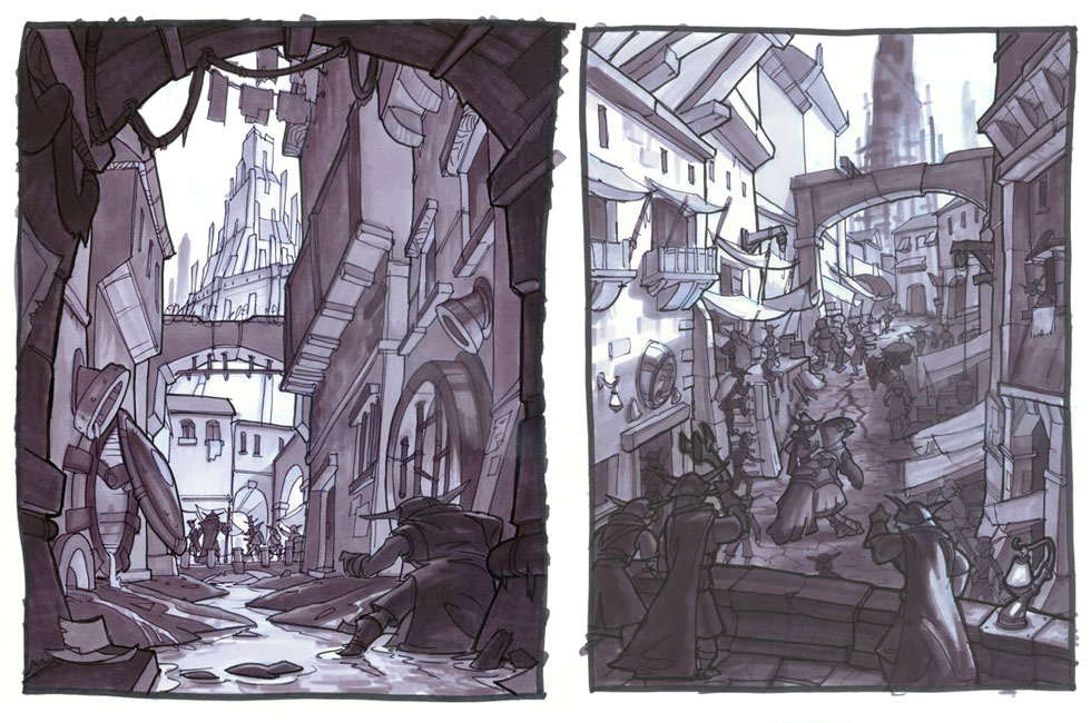 City Streets Artwork from Jak II