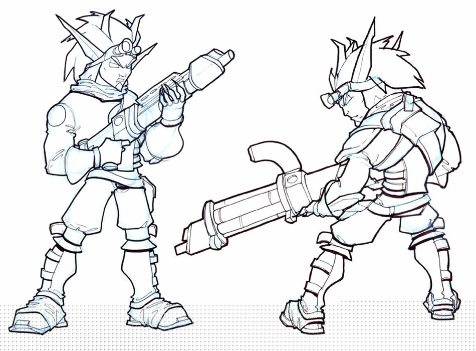 Dark Jak Concept Art from Jak II