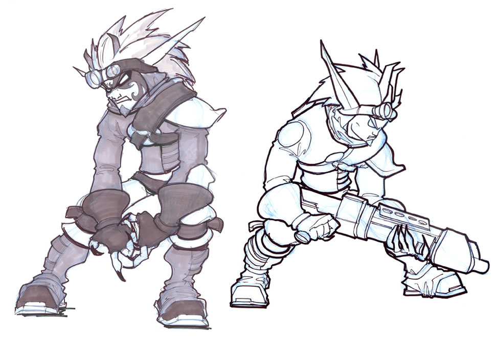 Dark Jak Concept Artwork from Jak II