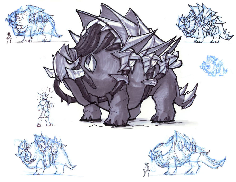 Elec Elephant Grunt Art from Jak II
