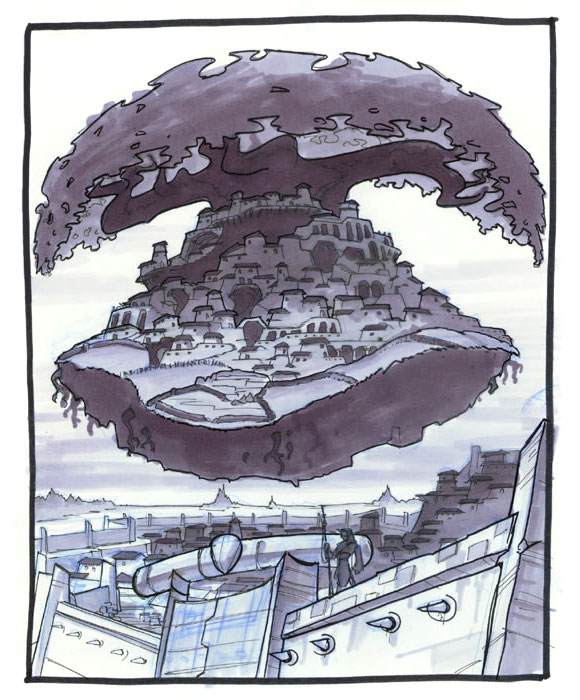 Floating City Art from Jak II