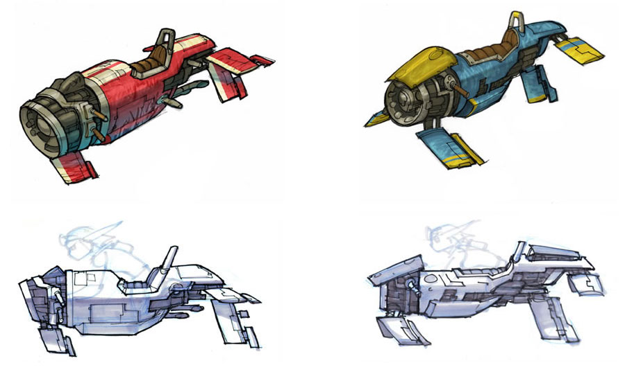 Hover Bikes Art from Jak II