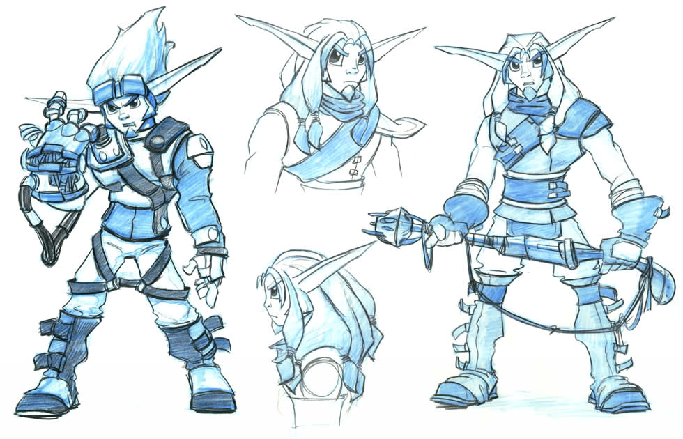 Jak Concept Artwork from Jak II