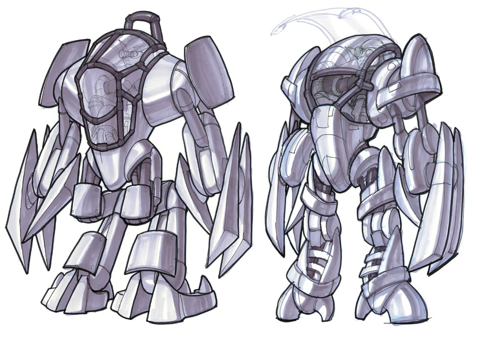 Jak Mech Suit Concept Artwork from Jak II