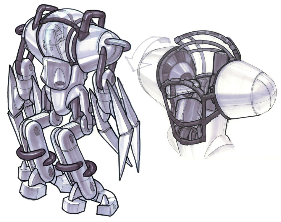 Jak Mech Suit Concepts from Jak II