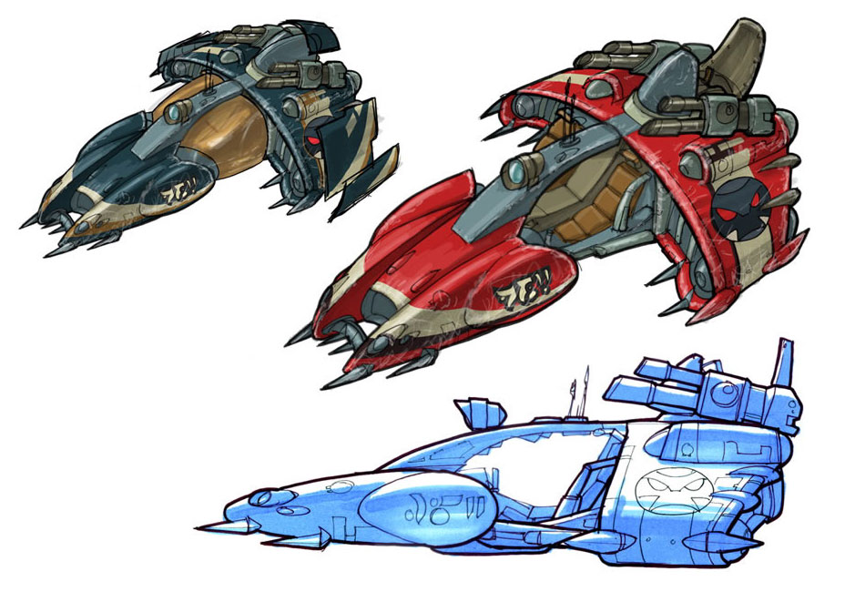 Krimzon Cruiser Art from Jak II