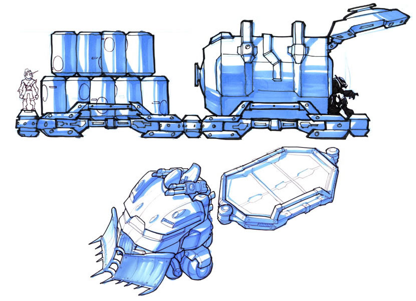 Krimzon Tanker Art from Jak II