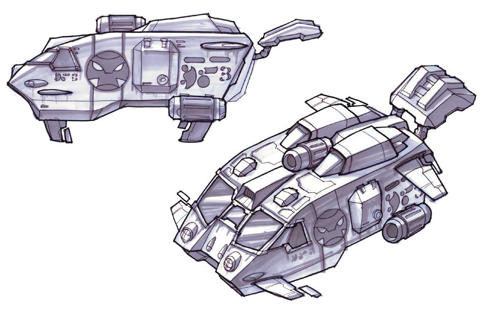Krimzon Transport Art from Jak II