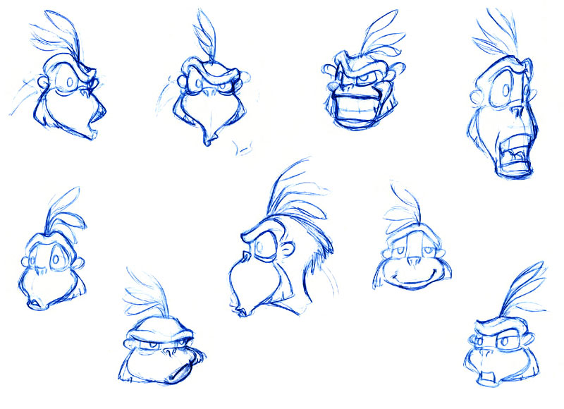 Pecker Face Concept Art from Jak II