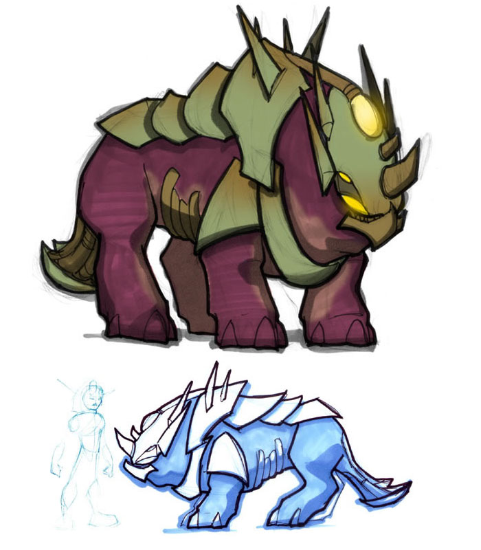 Rhino Grunt Art from Jak II