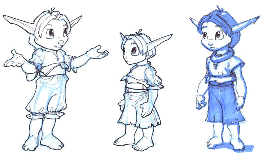 Young Jak Concept Art from Jak II