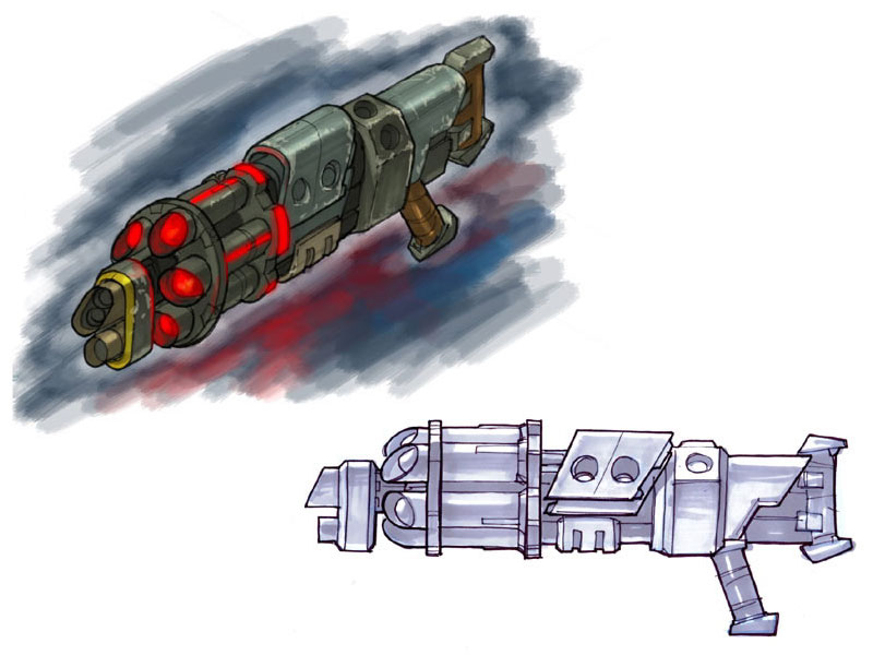 Gun Design - Red Art from Jak 3