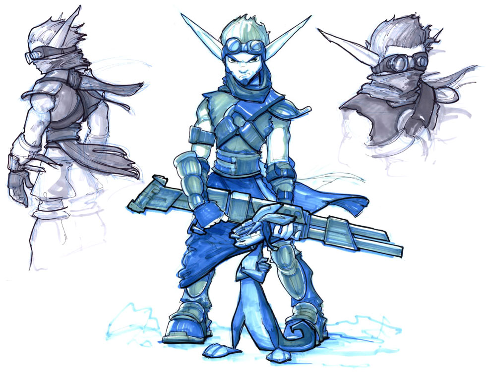 Jak Wastelander Sketches from Jak 3