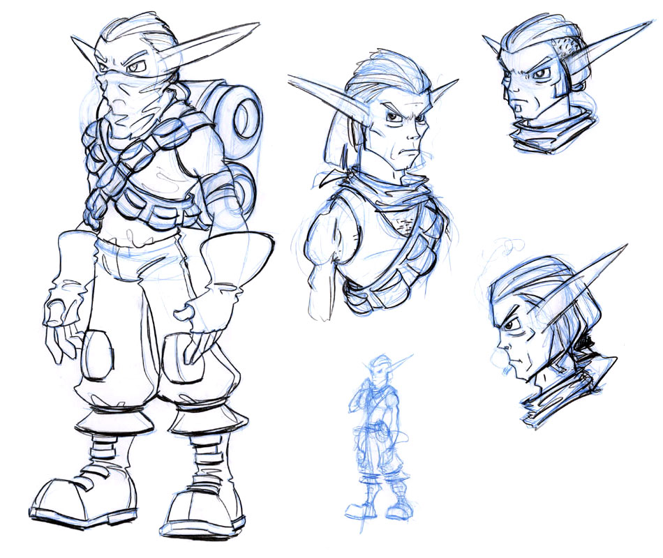 Jinx Sketches from Jak 3