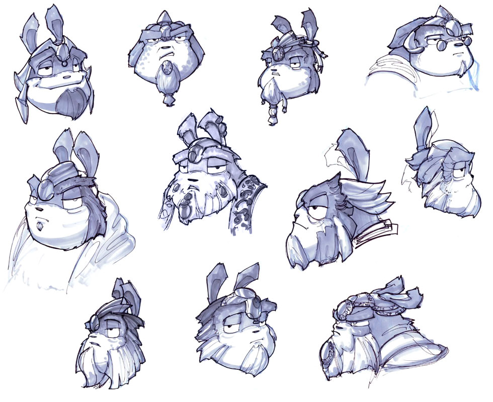 Ottsel Leader Faces Art from Jak 3