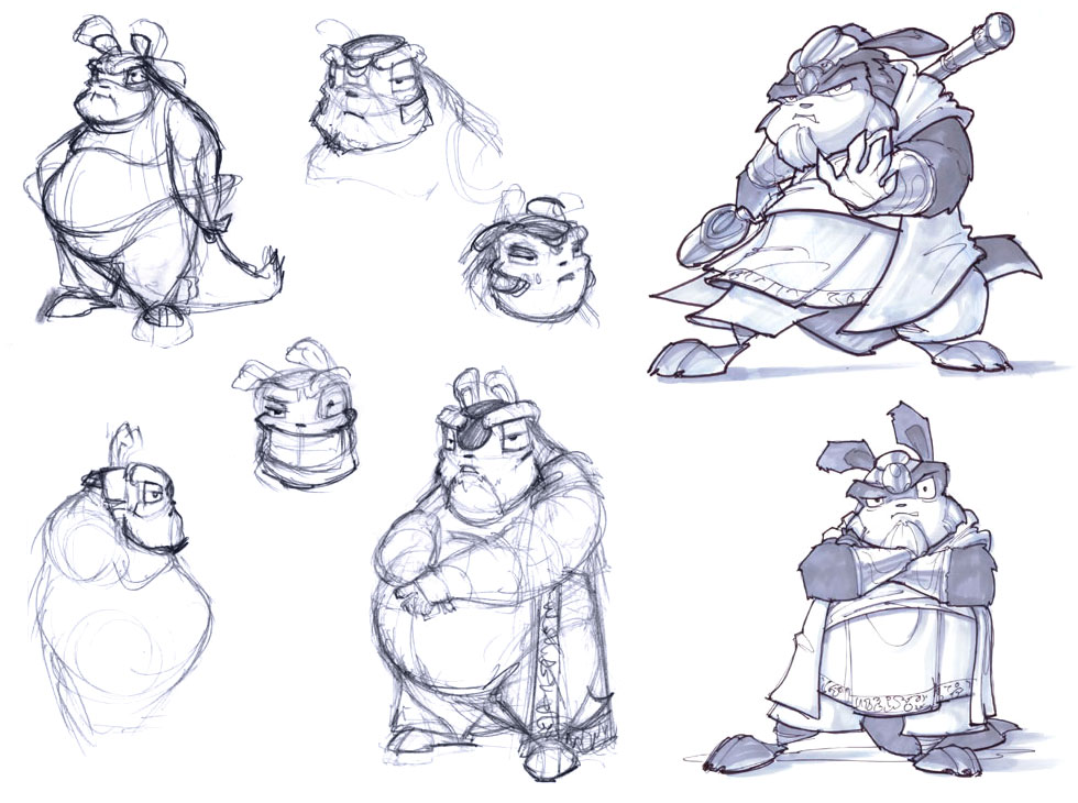Ottsel Leader Sketches from Jak 3