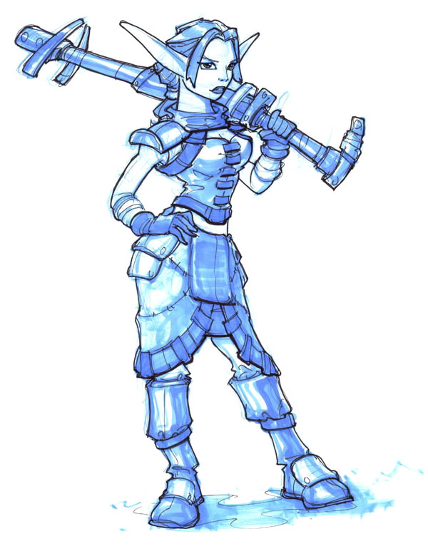 Wastelander Chick Art from Jak 3