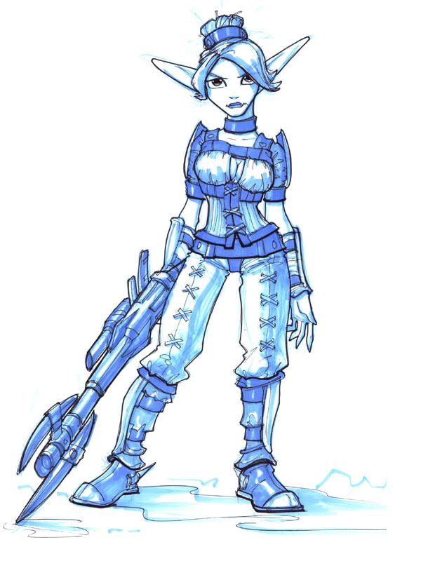 Wastelander Chick Art from Jak 3
