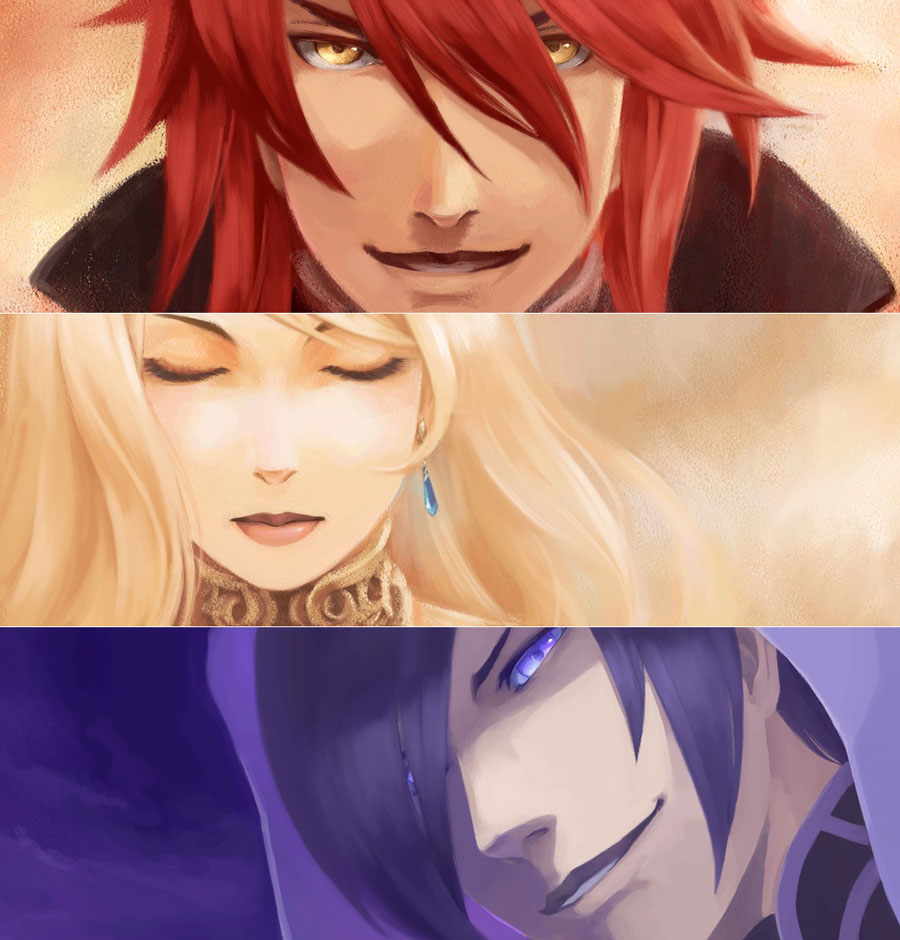 Character Faces Art from Last Rebellion