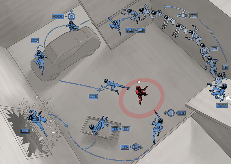 Gameplay Actions Art from Mirror's Edge