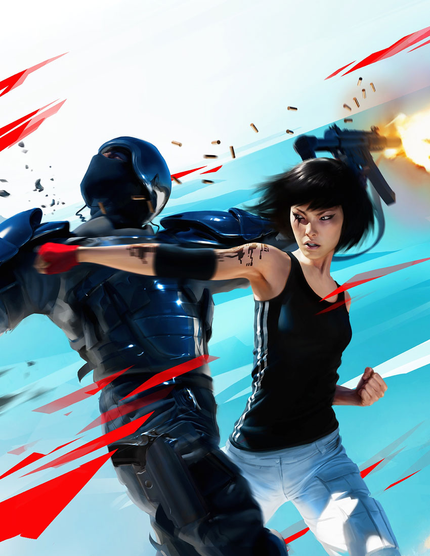 Faith Fighting Swat Art from Mirror's Edge
