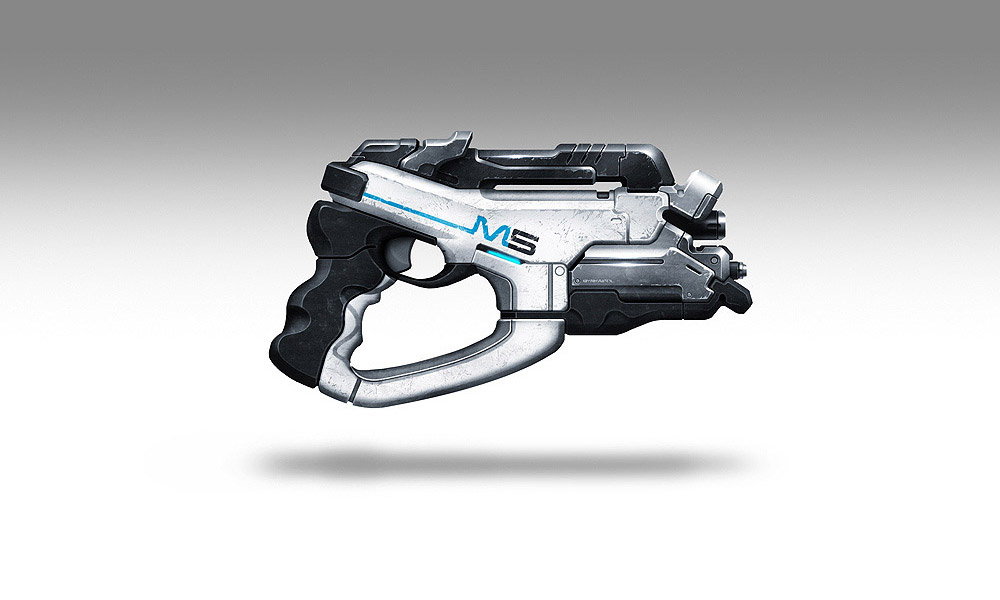 M-5 Phalanx Heavy Pistol Art from Mass Effect 2