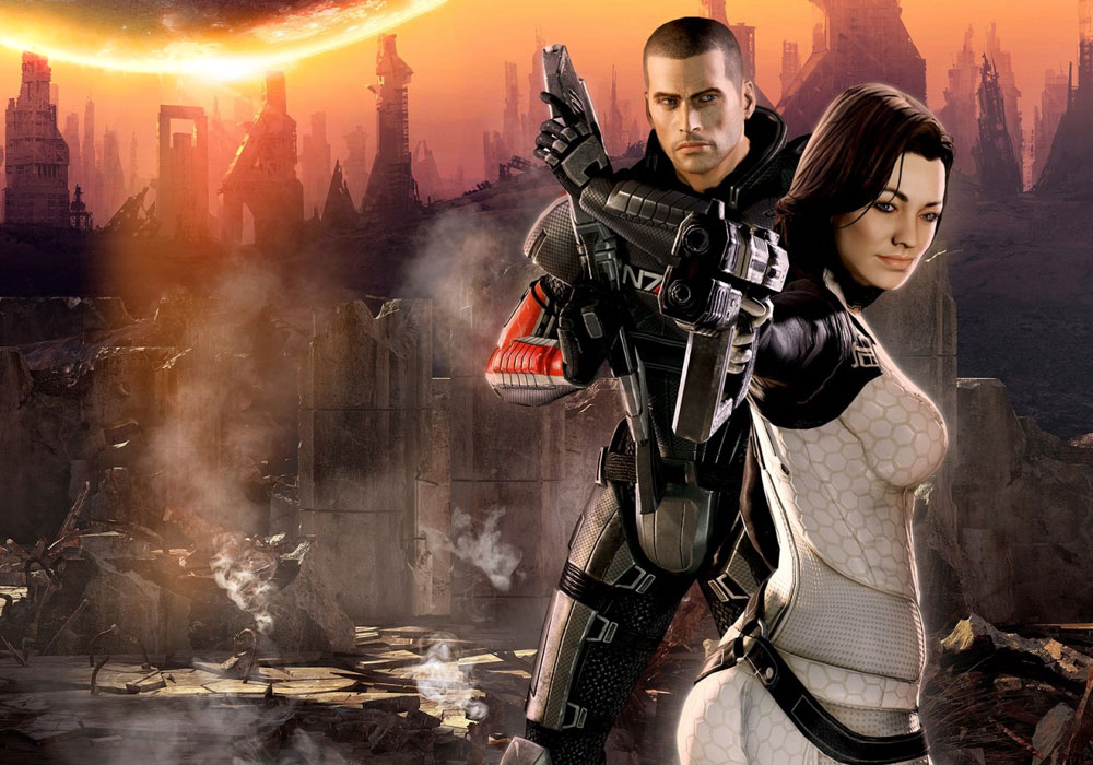 Shepard & Miranda Art from Mass Effect 2