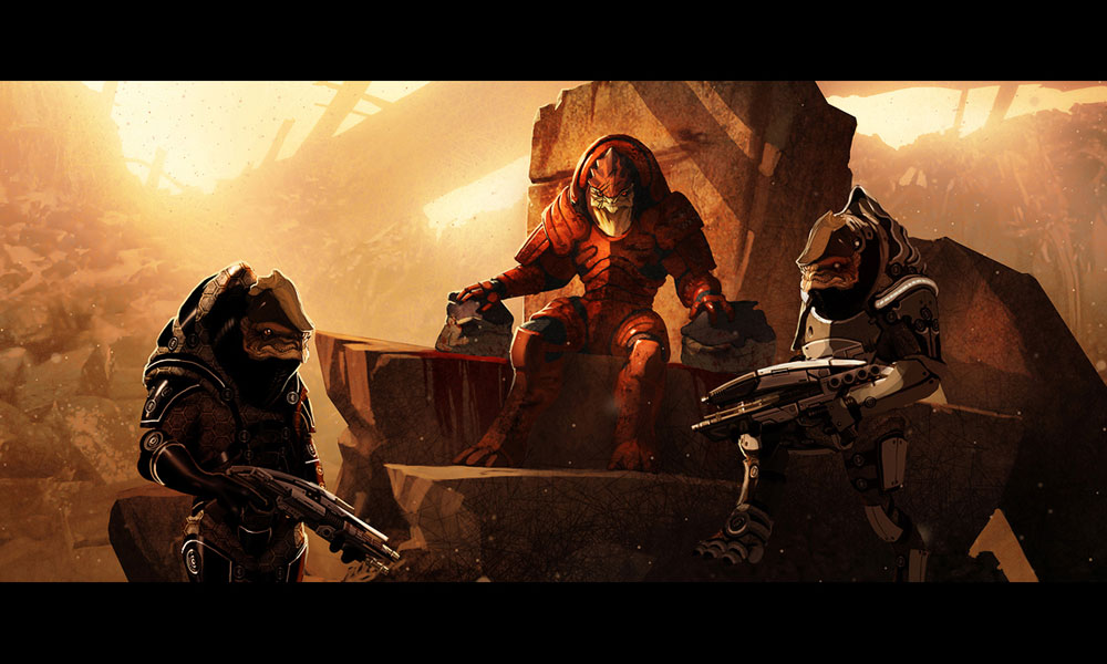 Urdnot Wrex Art from Mass Effect 2