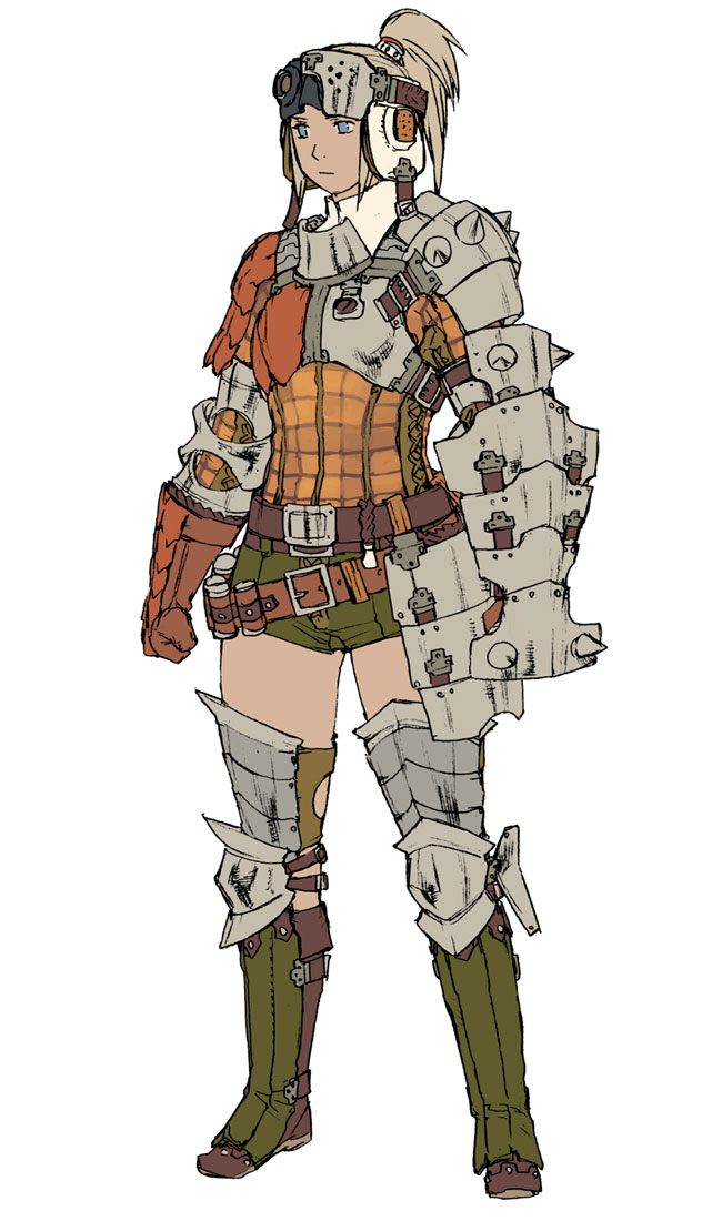 Equipped Female Art from Monster Hunter 3 (Tri)