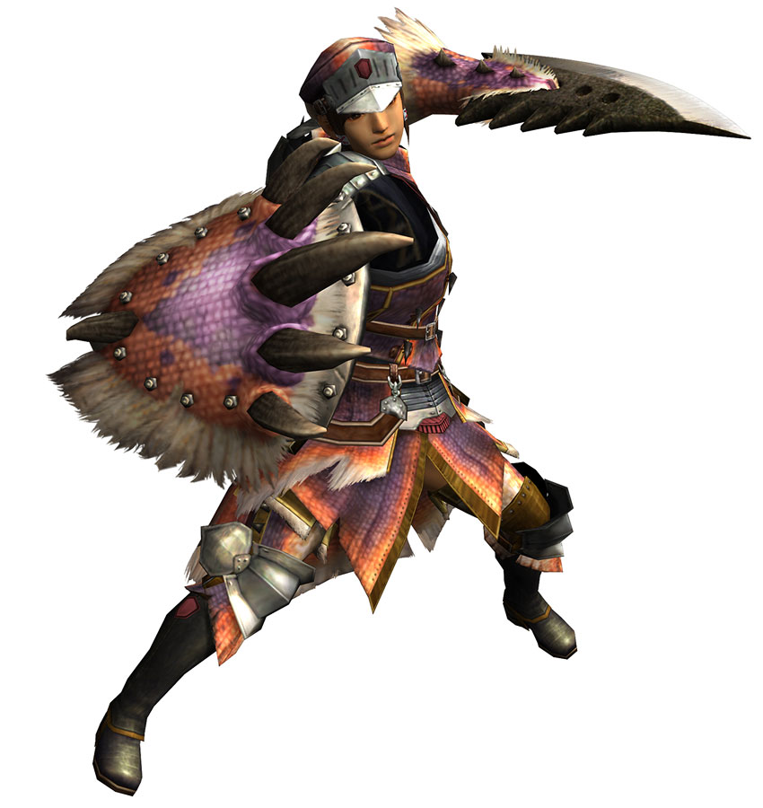 Female Hunter - Sword & Shield Art from Monster Hunter 3 (Tri)
