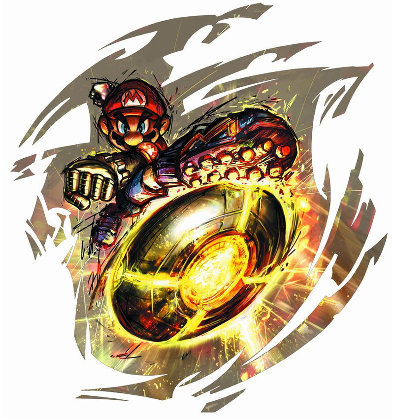 Mario Concept Art from Mario Strikers Charged