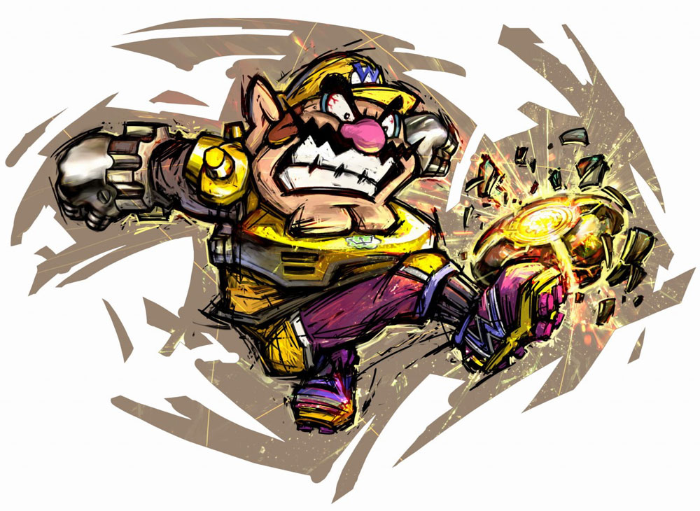 Wario Art from Mario Strikers Charged