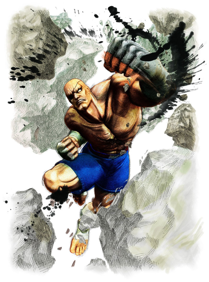 Sagat Art from Super Street Fighter IV
