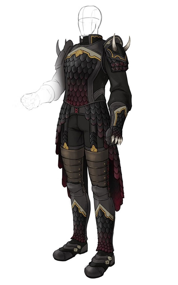 Character Concept Artwork from White Knight Chronicles