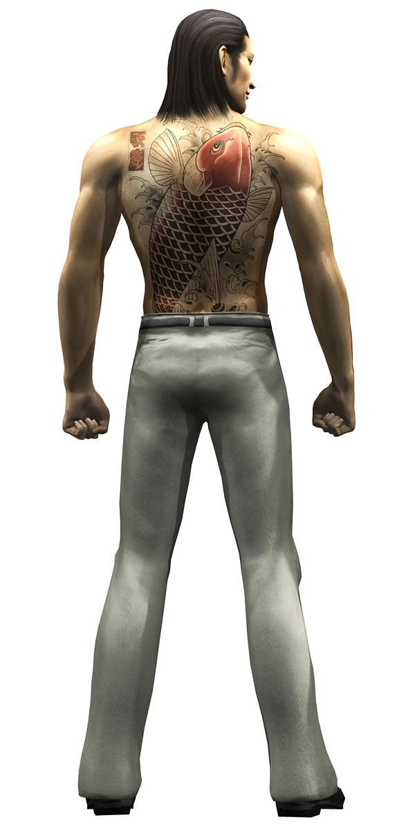 Shirtless Akira Nishikiyama Art from Yakuza