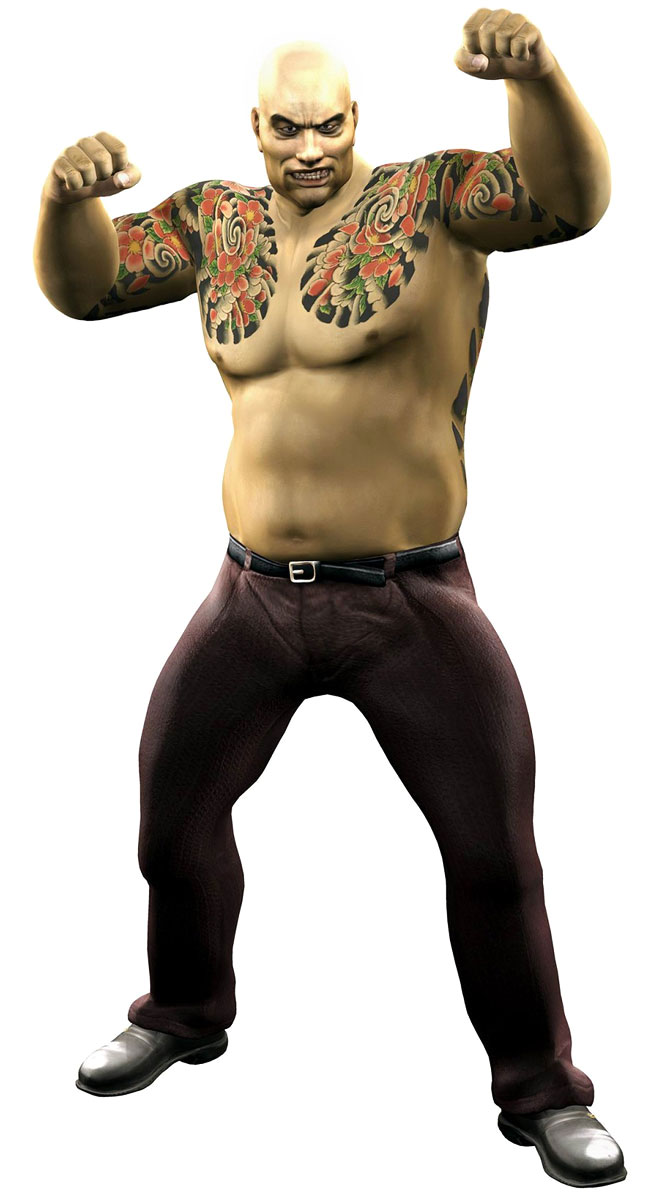 Shirtless Futoshi Shimano Artwork from Yakuza