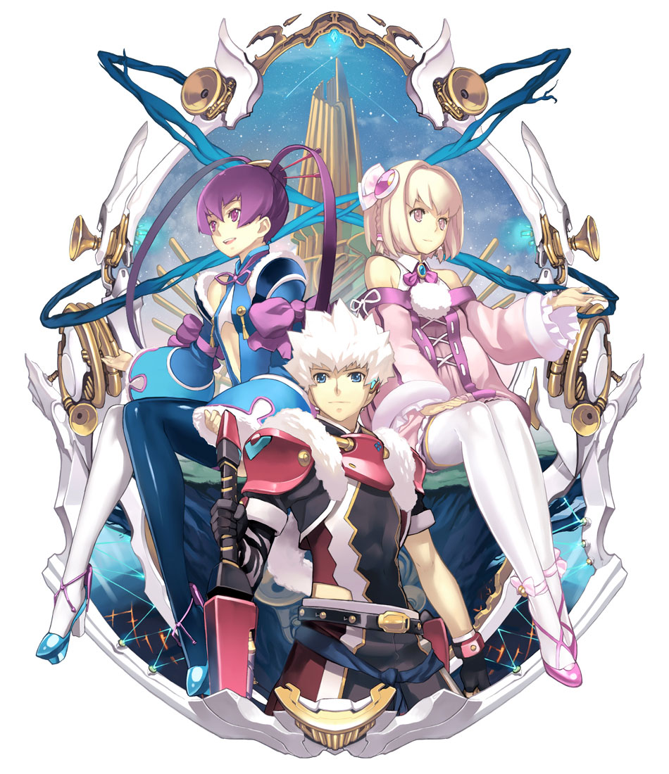 Main Characters Illustration from Ar tonelico Qoga: Knell of Ar Ciel