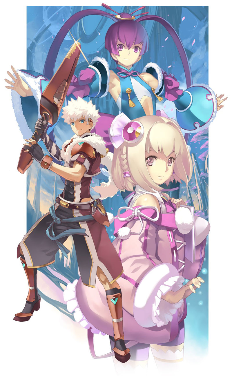 Main Characters Illustration from Ar tonelico Qoga: Knell of Ar Ciel